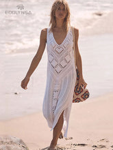 Pbong mid size graduation outfit romantic style teen swag clean girl ideas 90s latina aestheticSexy Sleeveless Bikini Cover-ups White Crochet Tunic Knitted Summer Beach Dress Women Beach Wear Swim Suit Cover Up Q1299